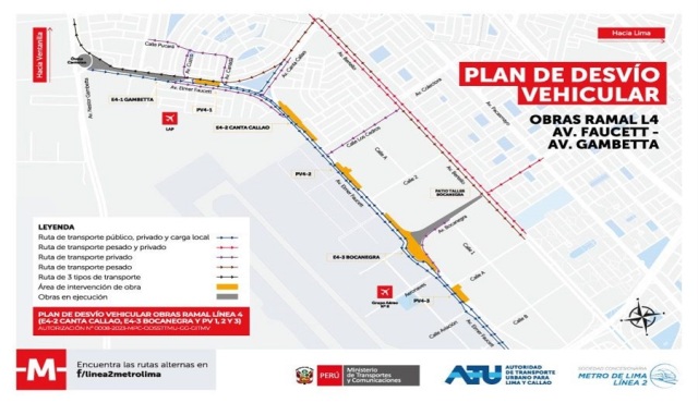 Metro de Lima y Callao Qué tramos de Av Faucett cerrarán a partir