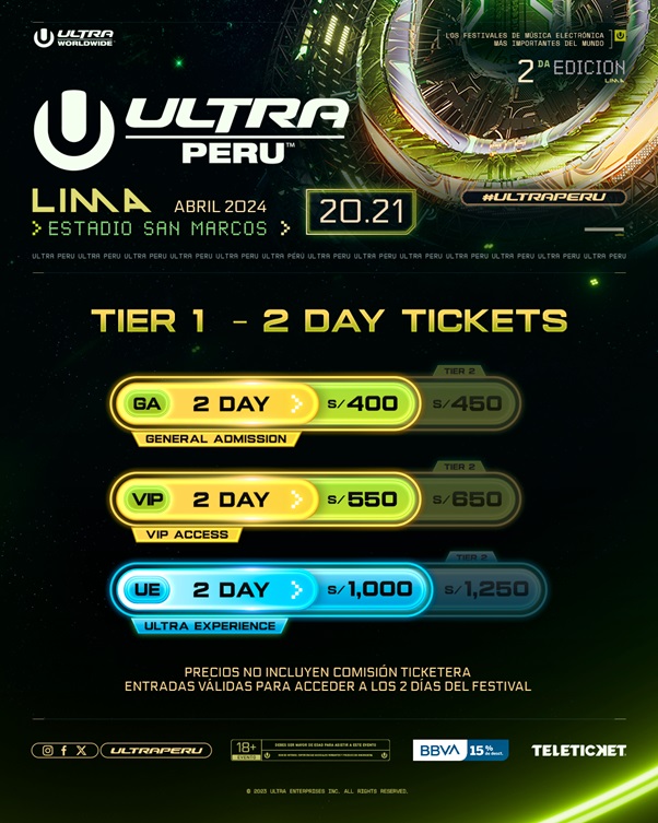 ULTRA Perú 2024 El Evento Musical más esperado del año anuncia Sold